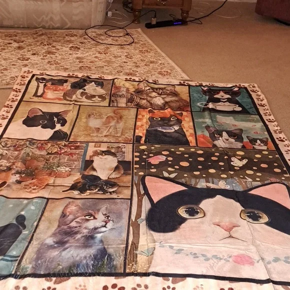 👻Cat throw blanket SALE/ BUNDLE ONLY 2or more items - Picture 1 of 7